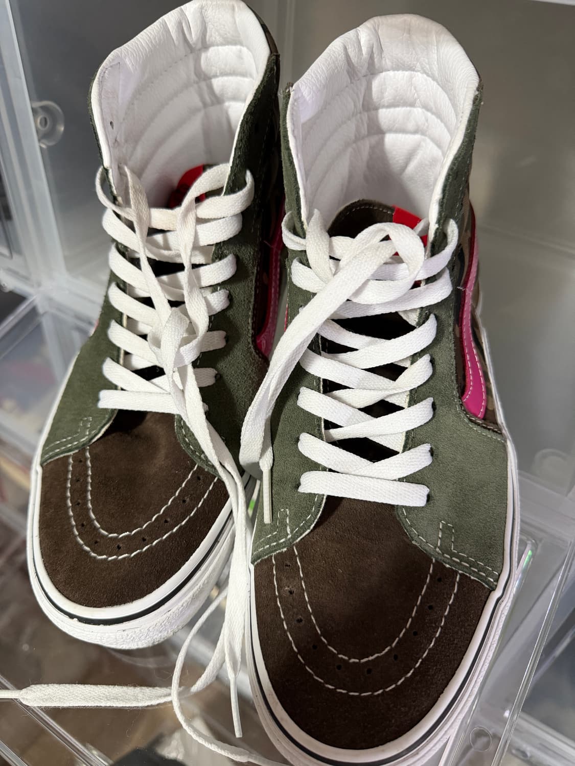 반스 x 에이프 스케이트 하이 볼트 카키 270 상품이미지2