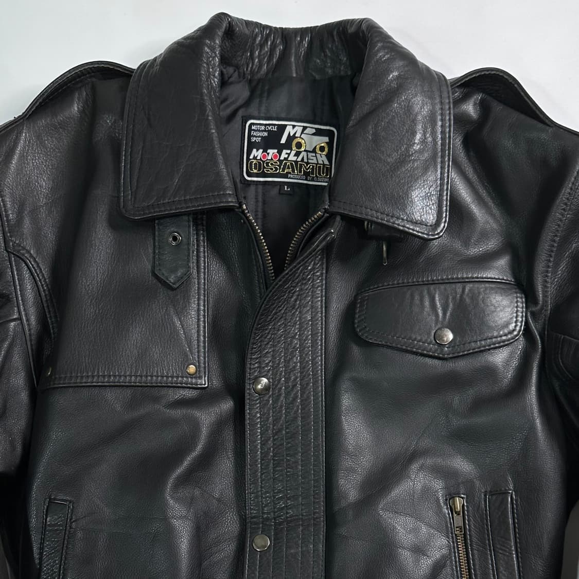 VTG 소가죽 모터사이클 자켓 상품이미지2