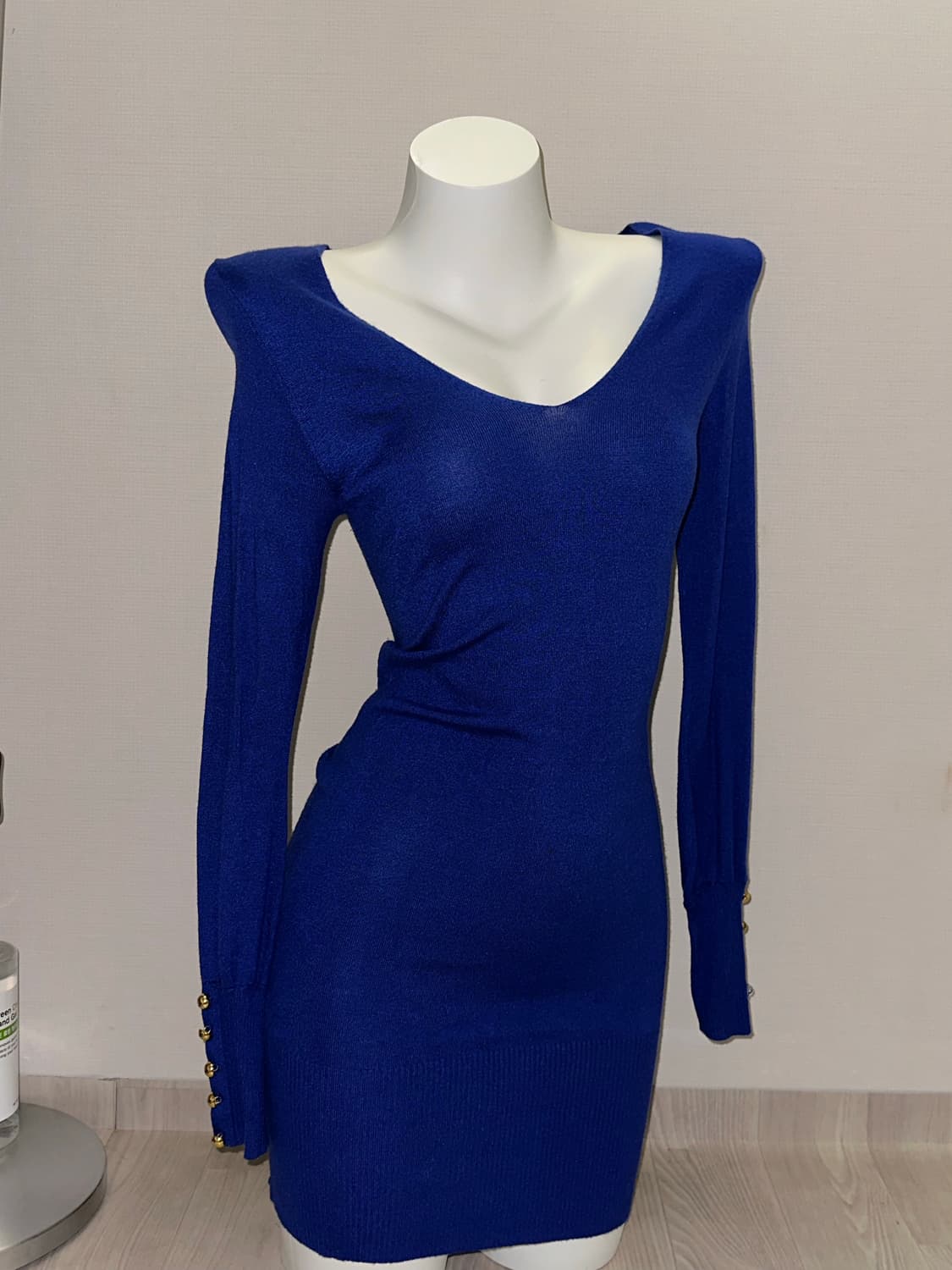 빈티지 갸루스타일 딱붙 니트 원피스 상품이미지6