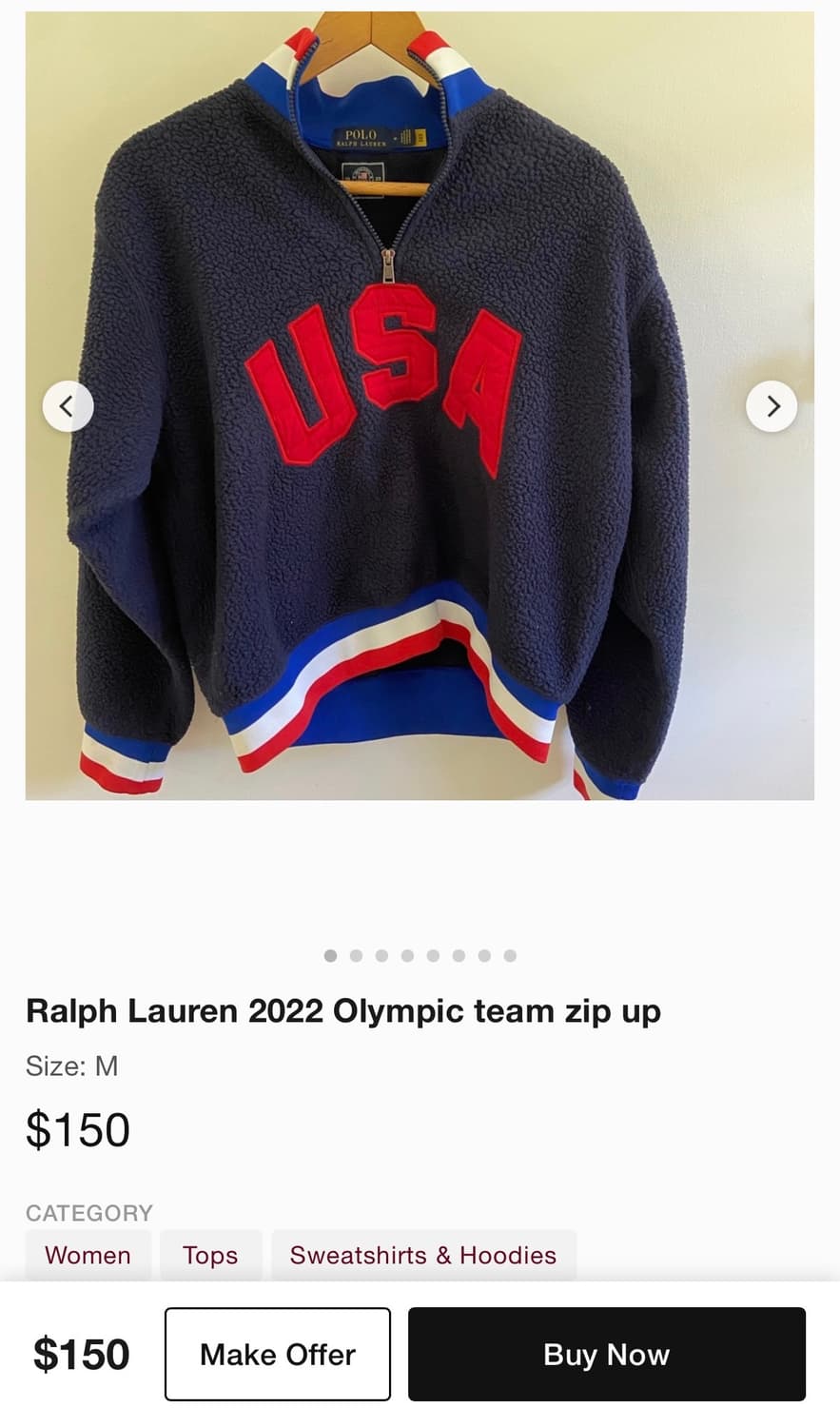 폴로랄프로렌 폴로 2022 미국 USA 반집업 플리스 상품이미지7