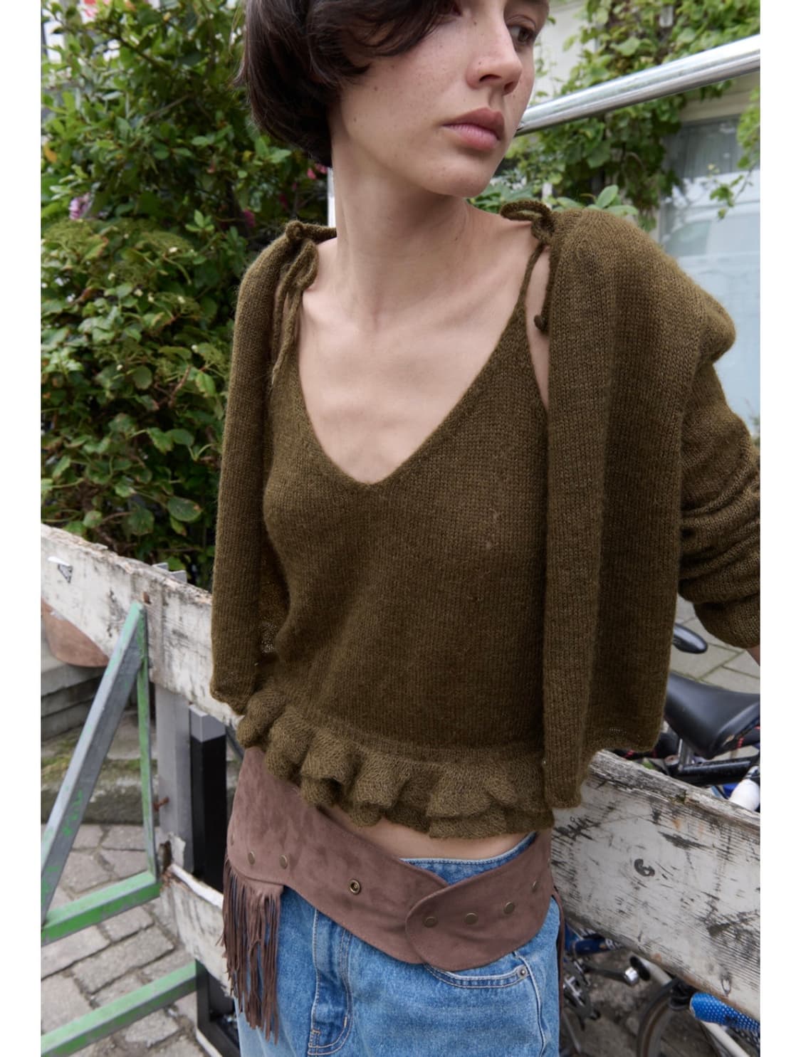 포에토 foeto 키드 모헤어 가디건/뷔스티에 세트 cos 상품이미지2