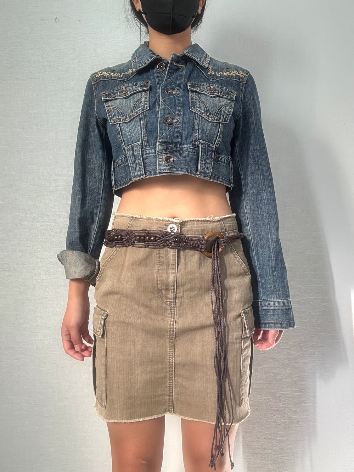 웨스턴 데님 미니스커트 상품이미지5