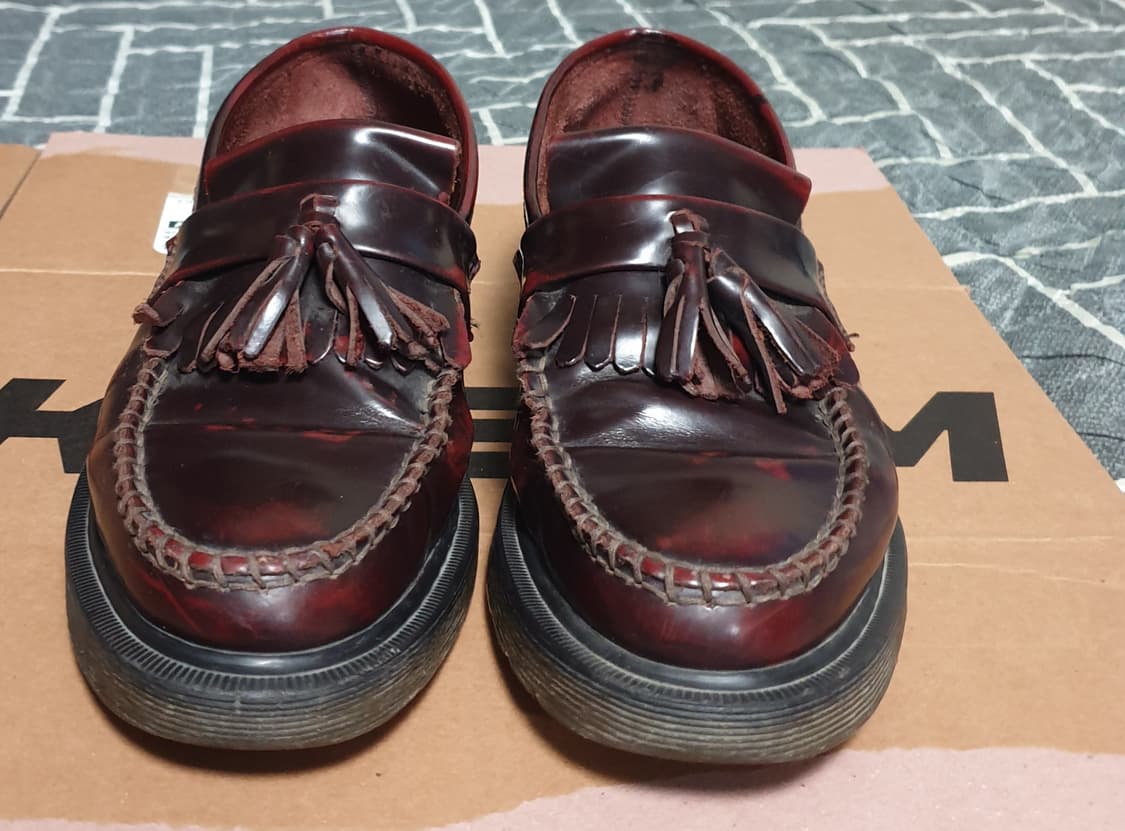 닥터마틴 아드리안 테슬 로퍼 버건디 UK7 (260) 상품이미지1