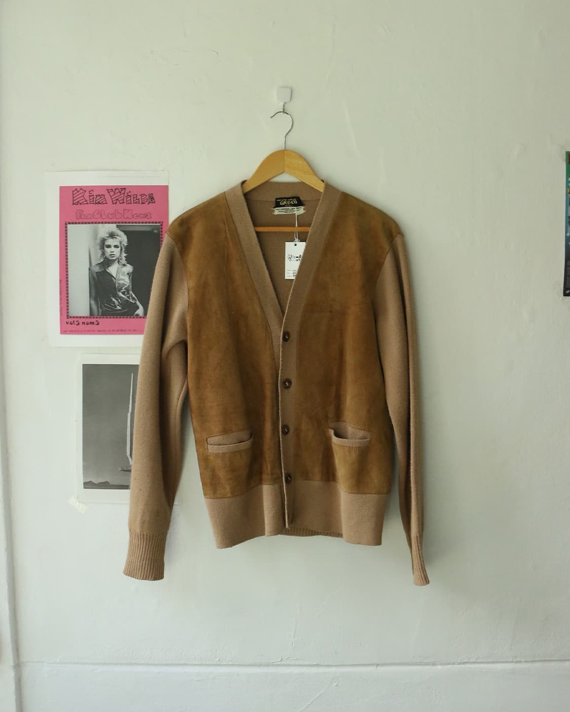 빈티지 80s G.Fox and Co 스웨이드 가디건 상품이미지1