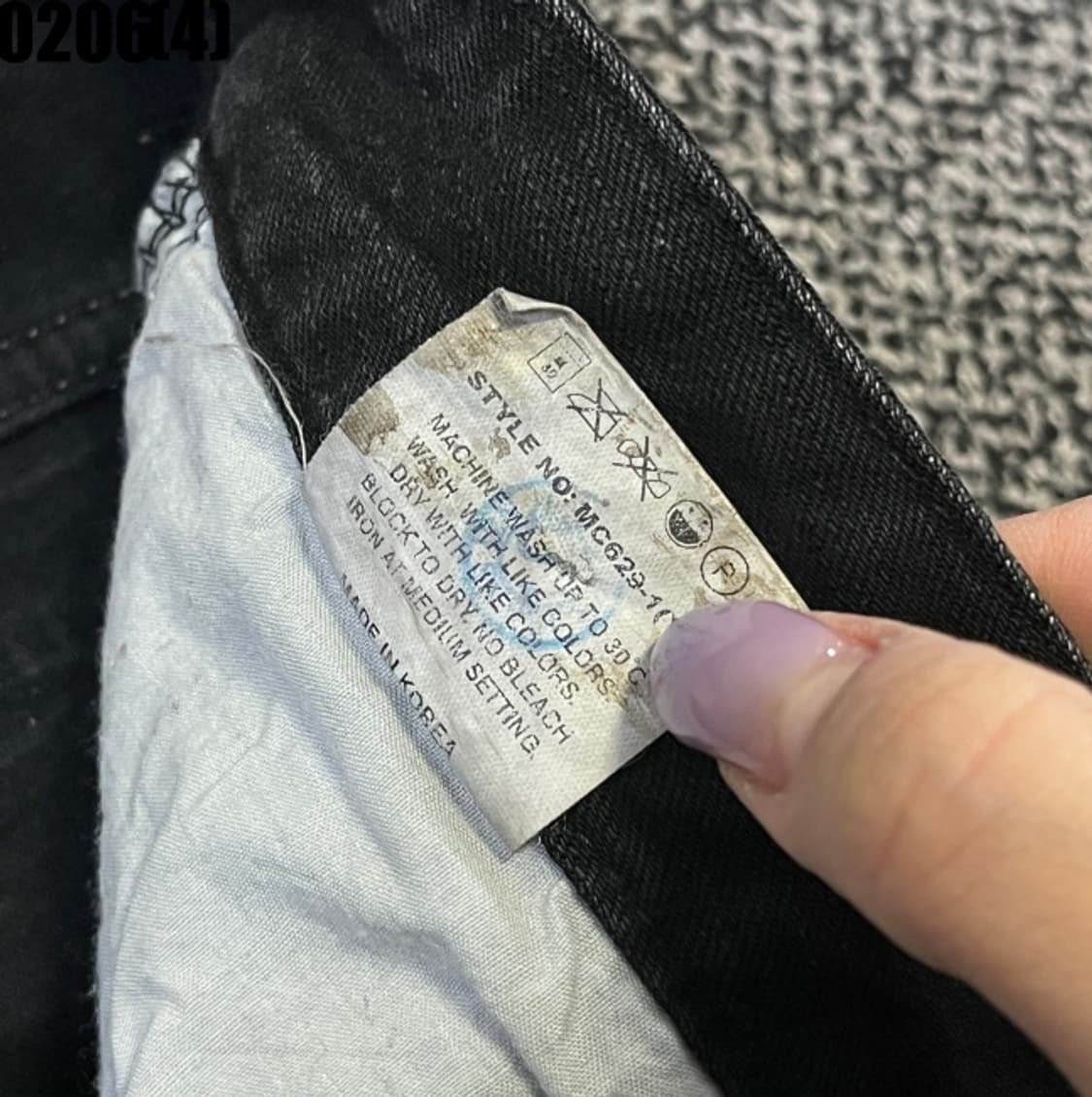 [L] SHOUT 블랙 워싱 데님 팬츠 0206(4) 상품이미지5