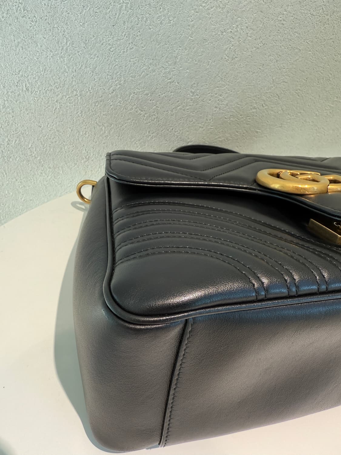 구찌 GG 마몽 마틀라세 탑핸들 숄더백 상품이미지8