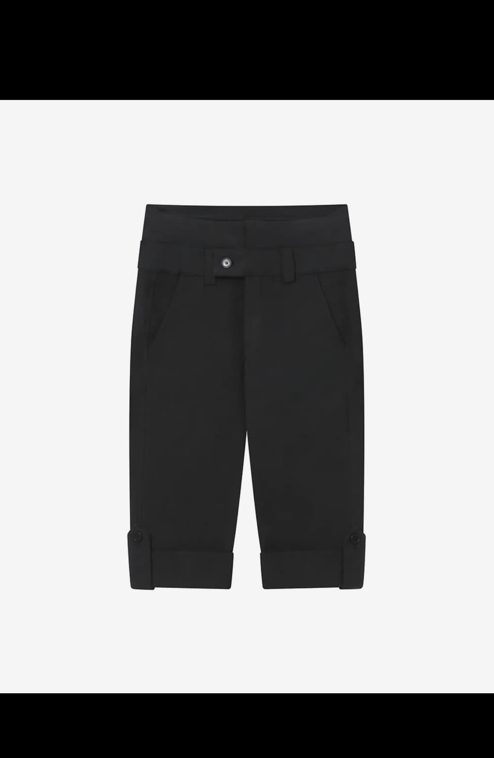 [레이 PICK]Rolled button capri pants BLACK 상품이미지2