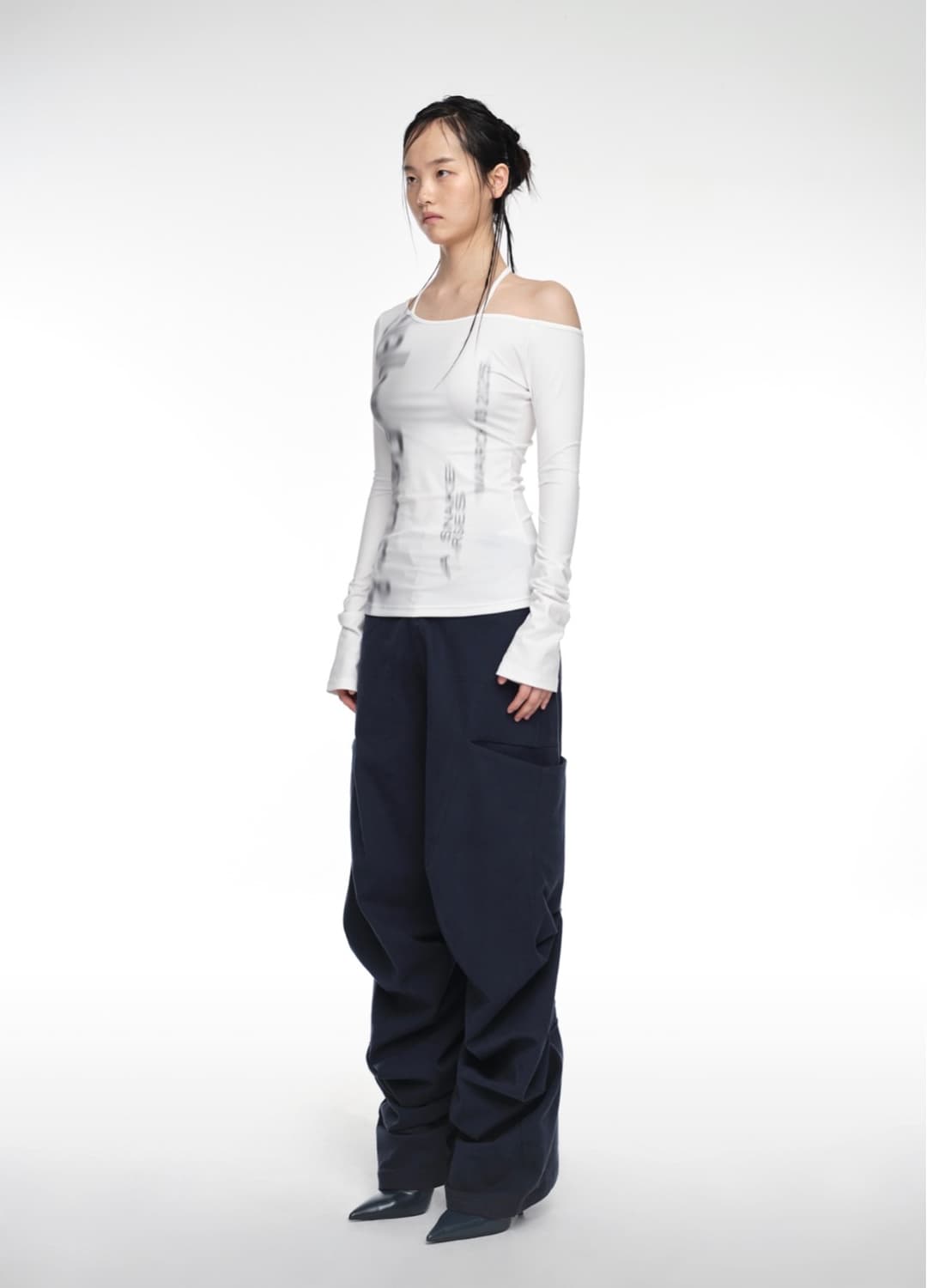 나체 PINTUCK WIDE PANTS MARINE BLUE 상품이미지2
