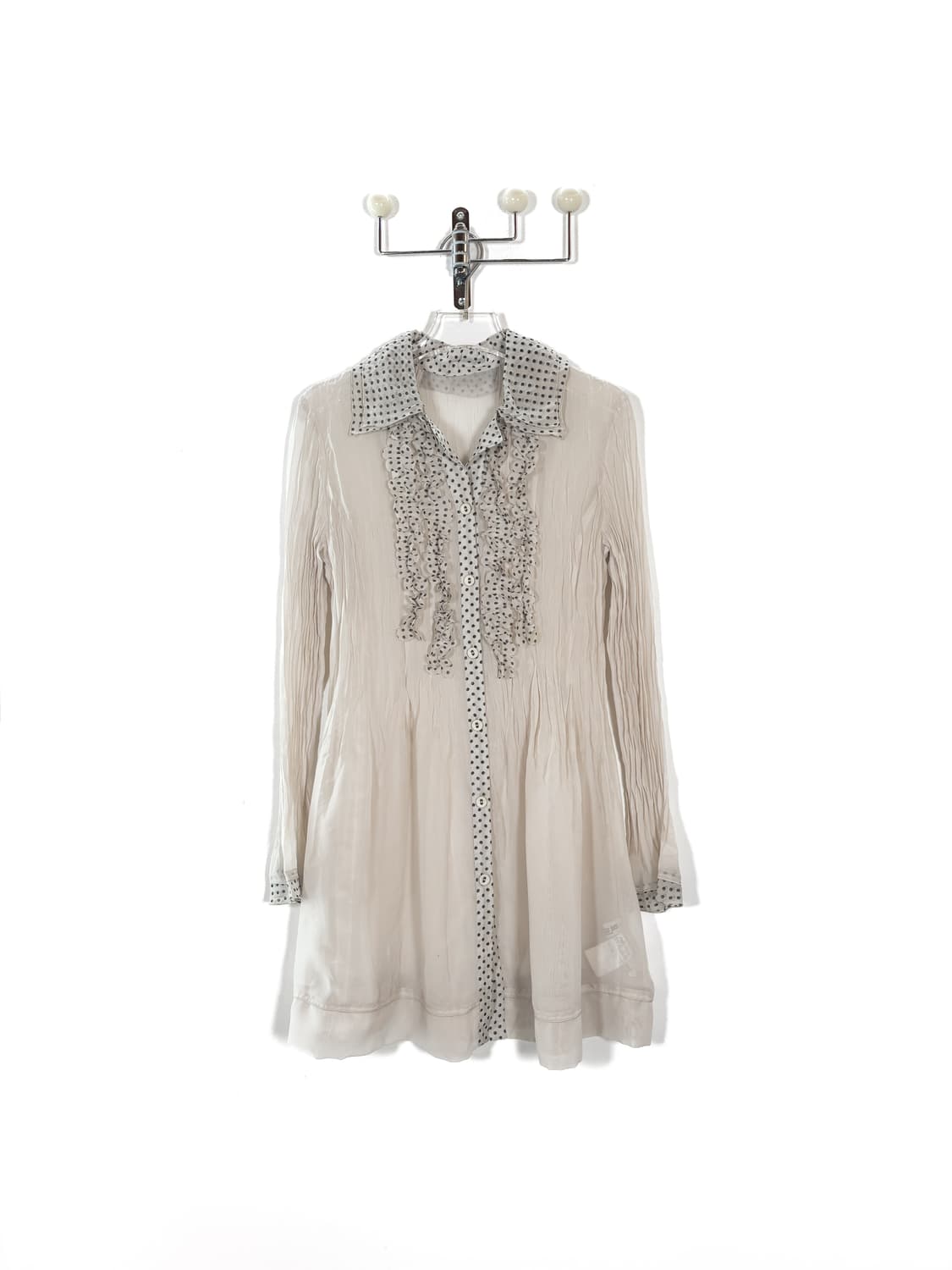 히로코 코시노 러플 도트 레이스 원피스 상품이미지1