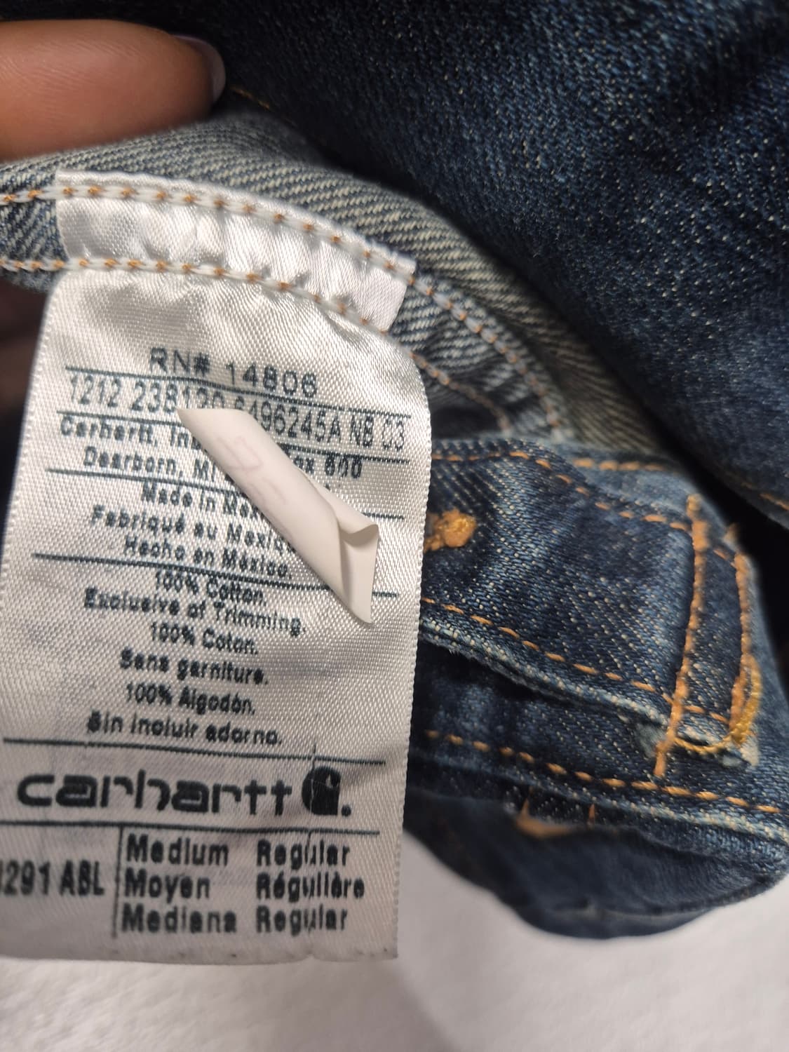 칼하트 데님 자켓 청자켓 / 100 (정품) 상품이미지5