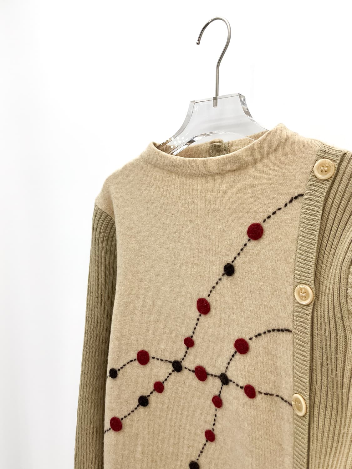 빈티지 울 블렌드 도트 크로셰 니트 상품이미지4