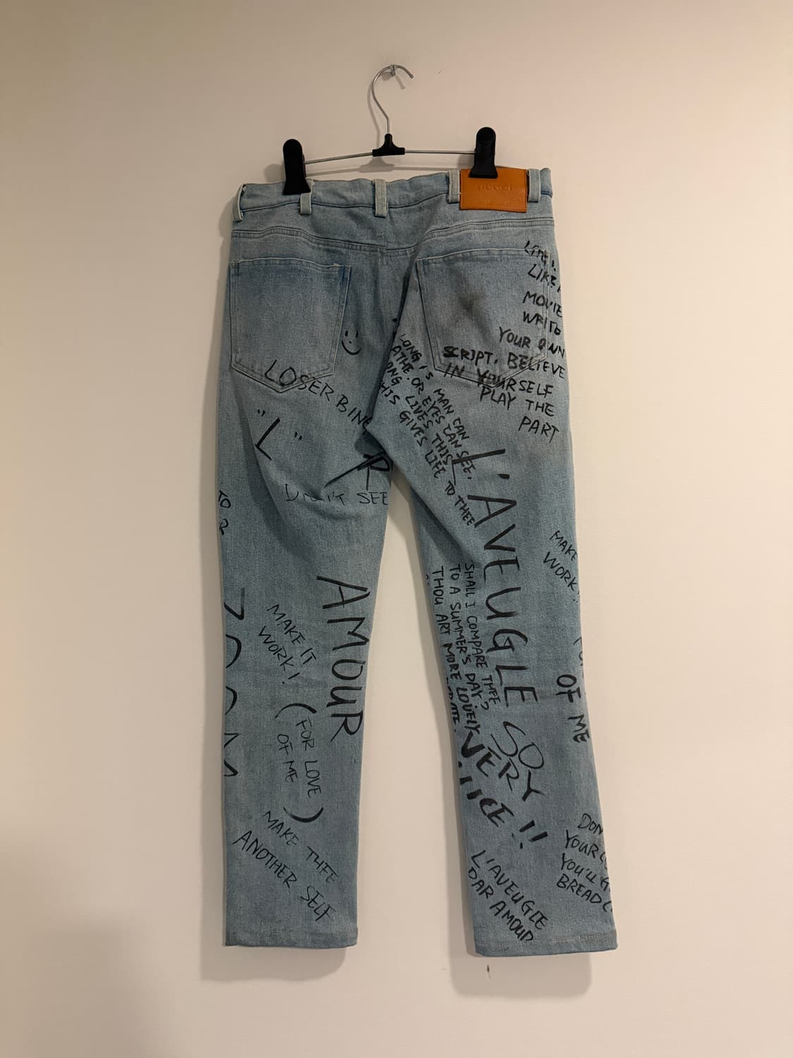 그래피티 로고 프린트 데님 진 / 구찌 미켈레 스타일 상품이미지3
