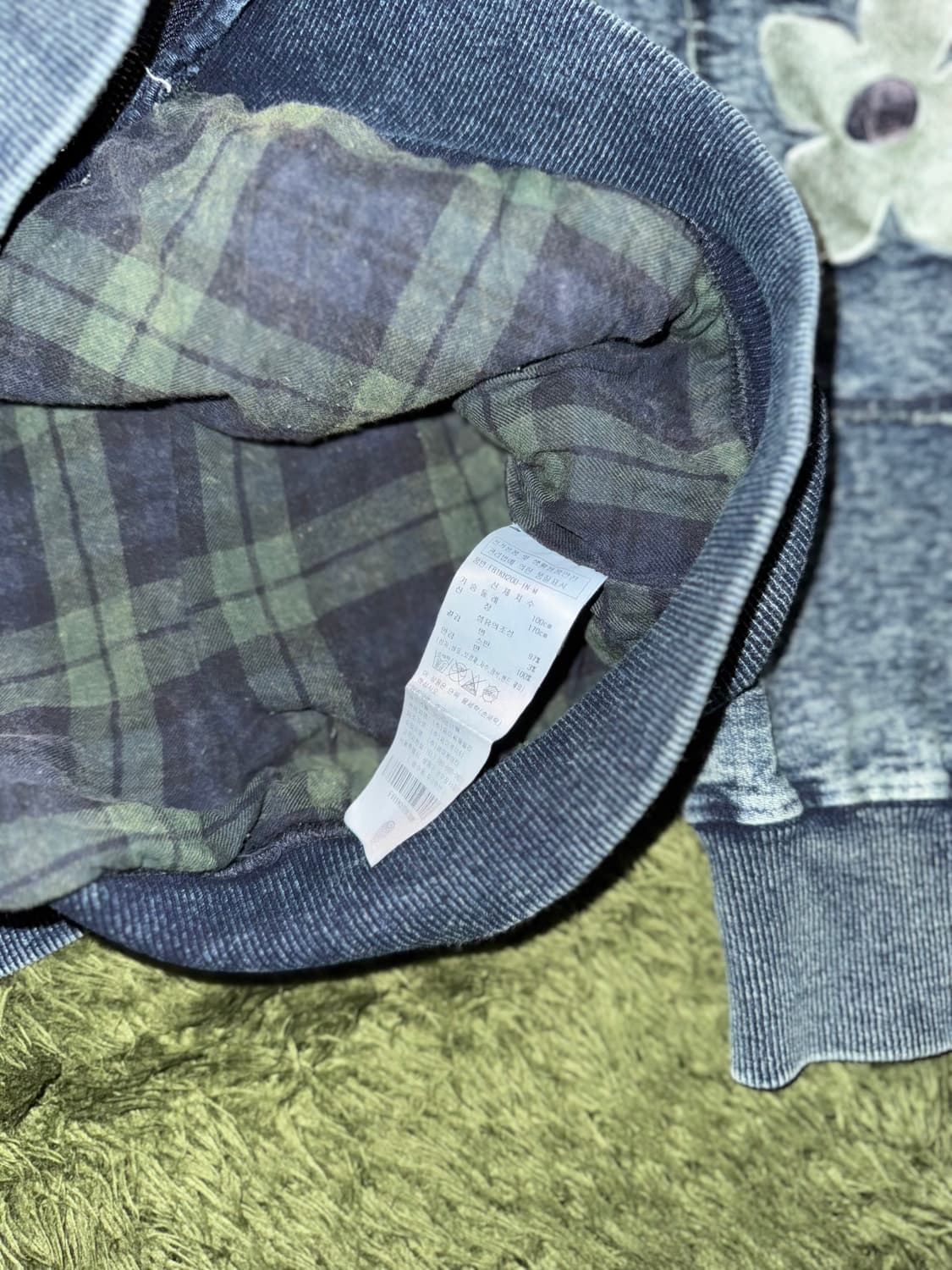 [M] 닉기어 X 펜필드 콜라보 플라워 로고 후드 집업 인디고 상품이미지6
