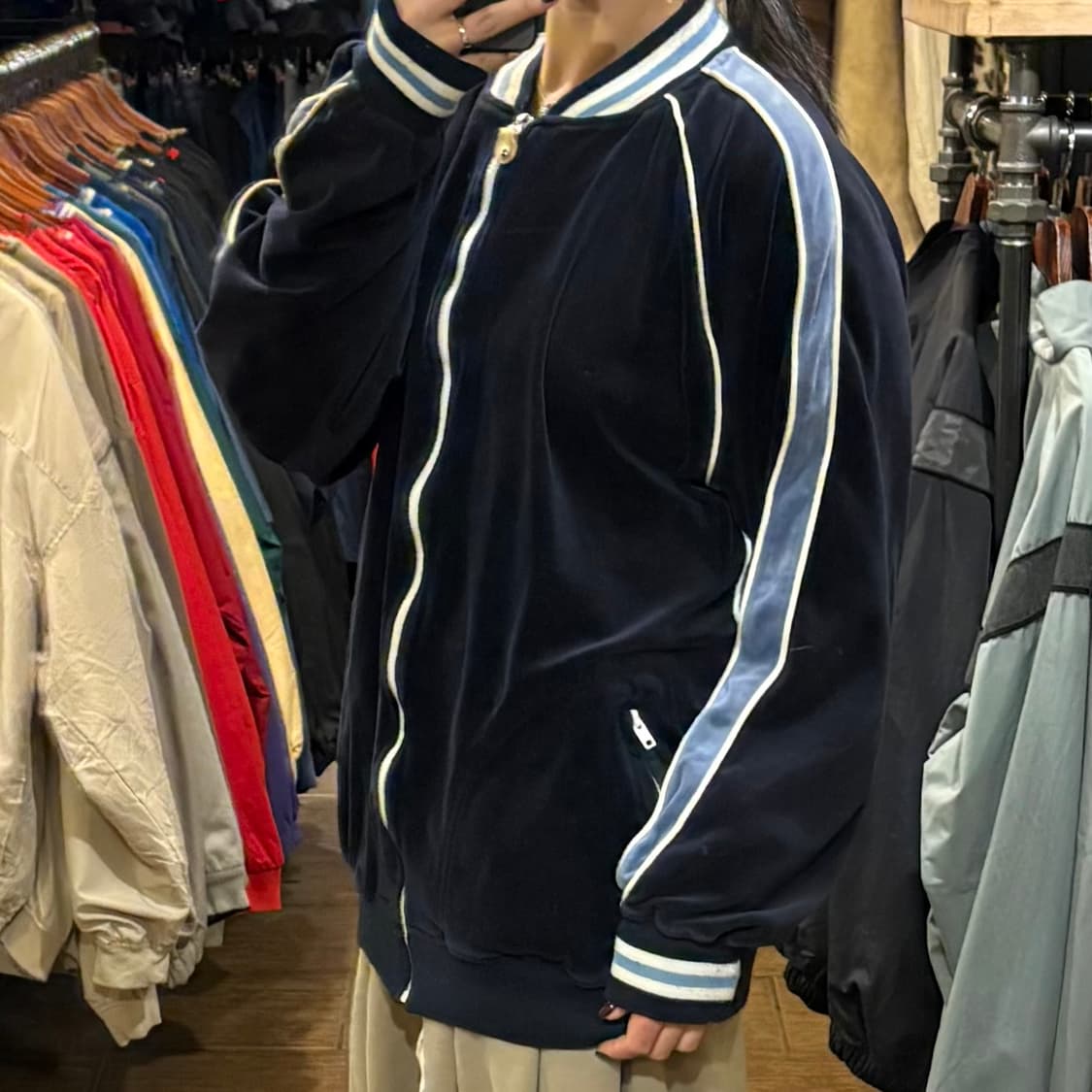 [HI] VTG 벨벳져지 네이비 상품이미지3