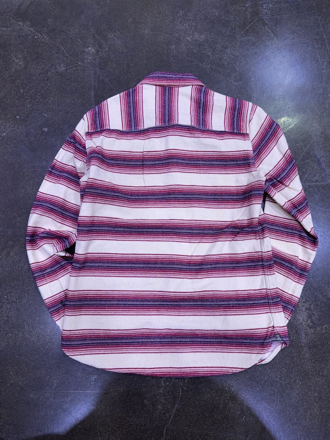 시리즈 에스닉 투포켓 스트라이프 베이지 레드 캐쥬얼 셔츠 100 상품이미지2