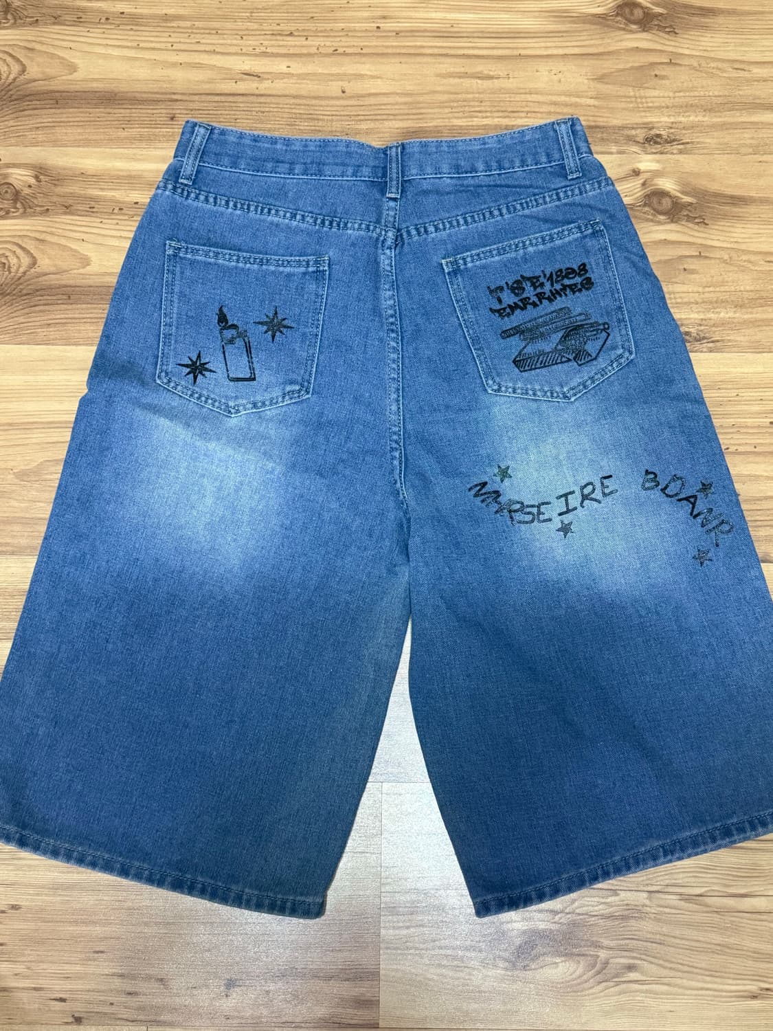 프린팅 데님 버뮤다팬츠 상품이미지2