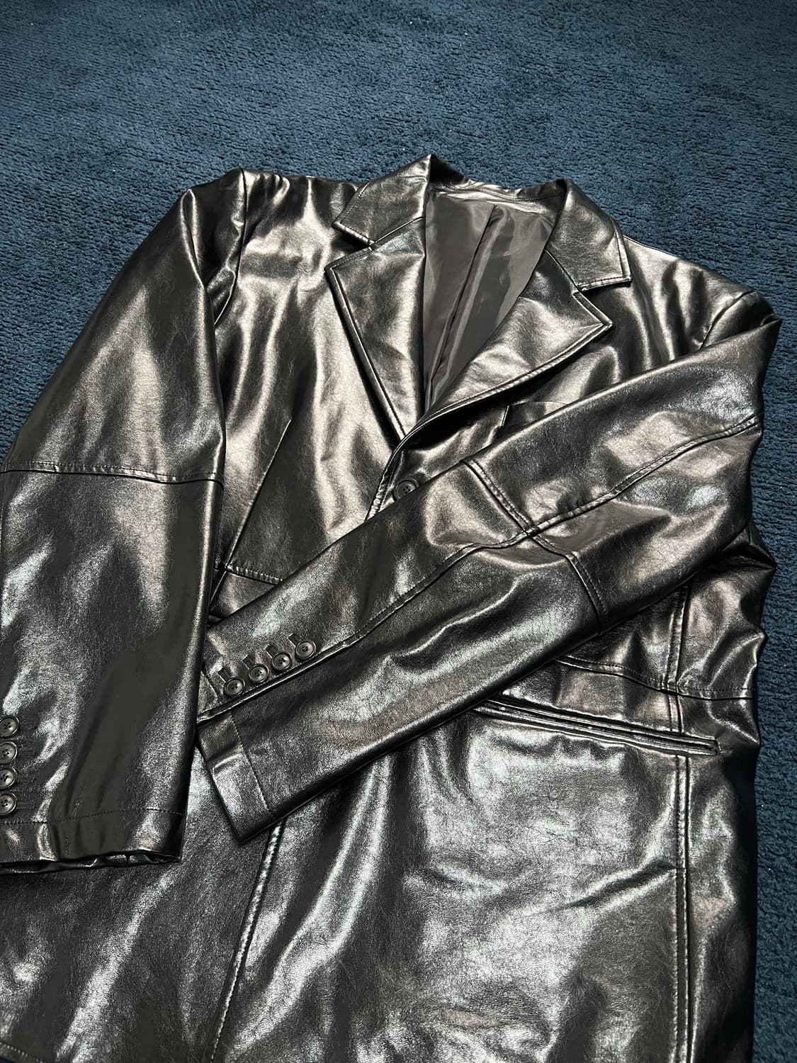 Coor 페이크 레더 자켓  상품이미지2