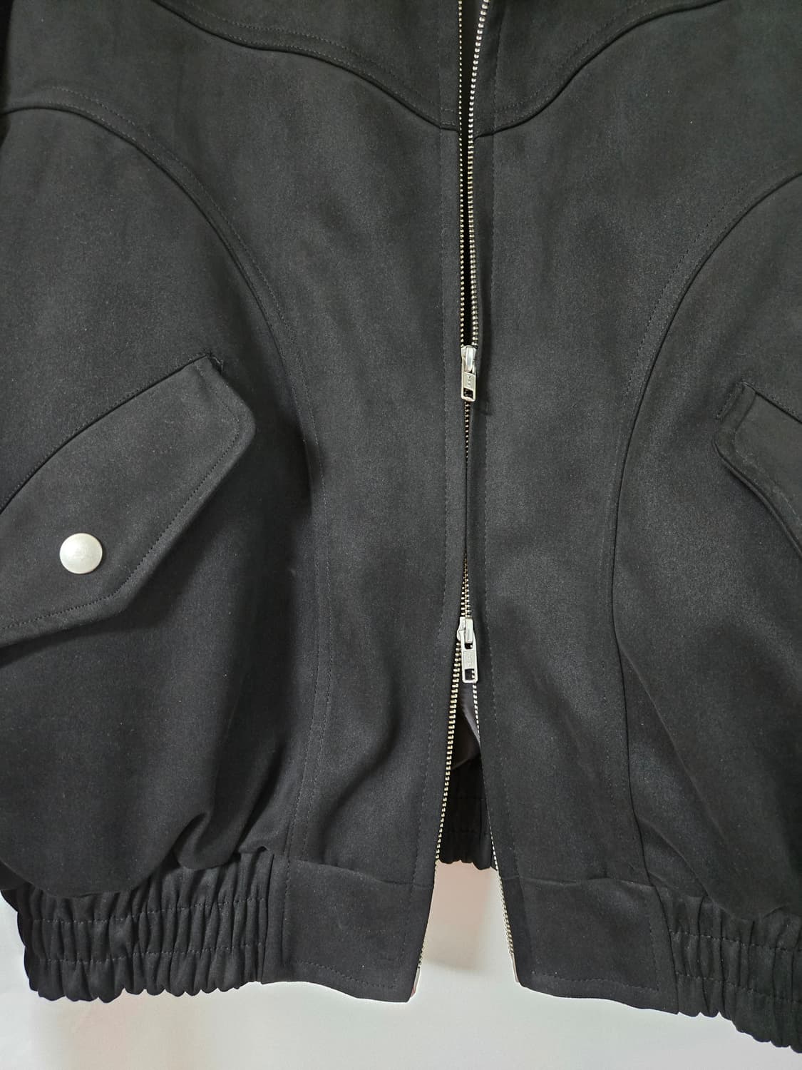 스웨이드 블랙 봄버 자켓 상품이미지3