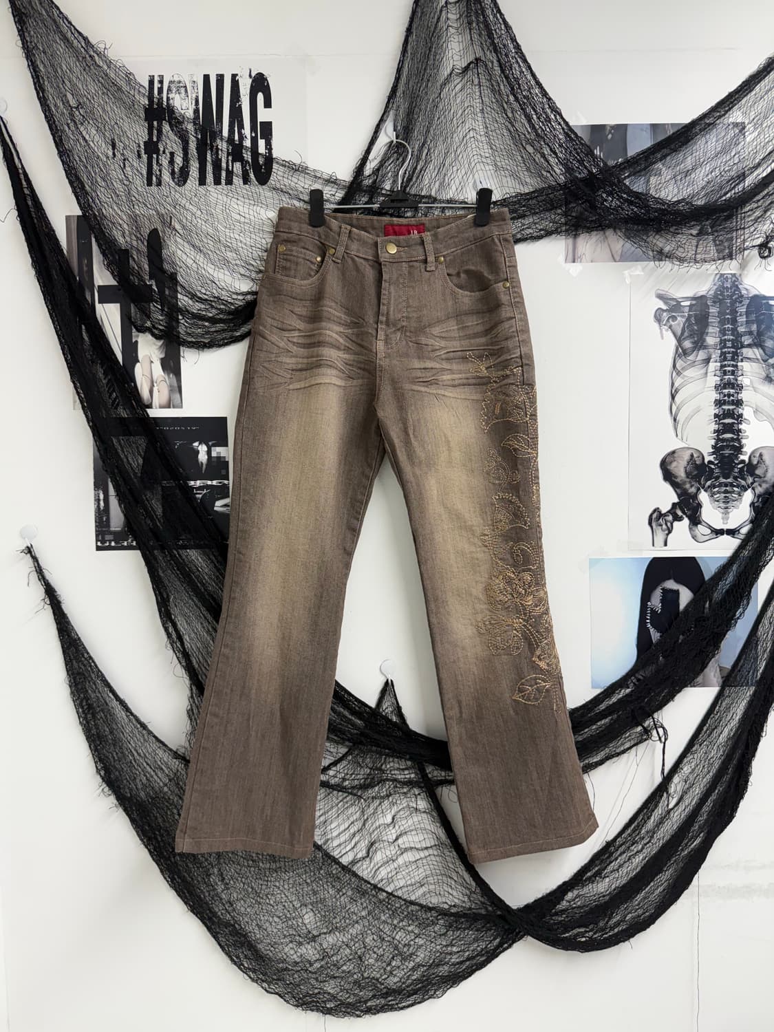 00s embriodery denim pants 상품이미지1