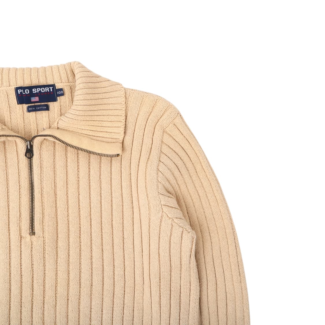 90s 폴로 스포츠 골지 하프집업 니트 상품이미지3