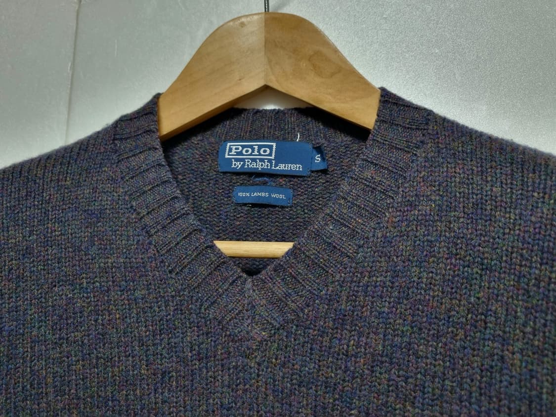 남성 폴로 울 100% 램스울 LAMBS WOOL 모 양모 긴팔 니트 상품이미지5