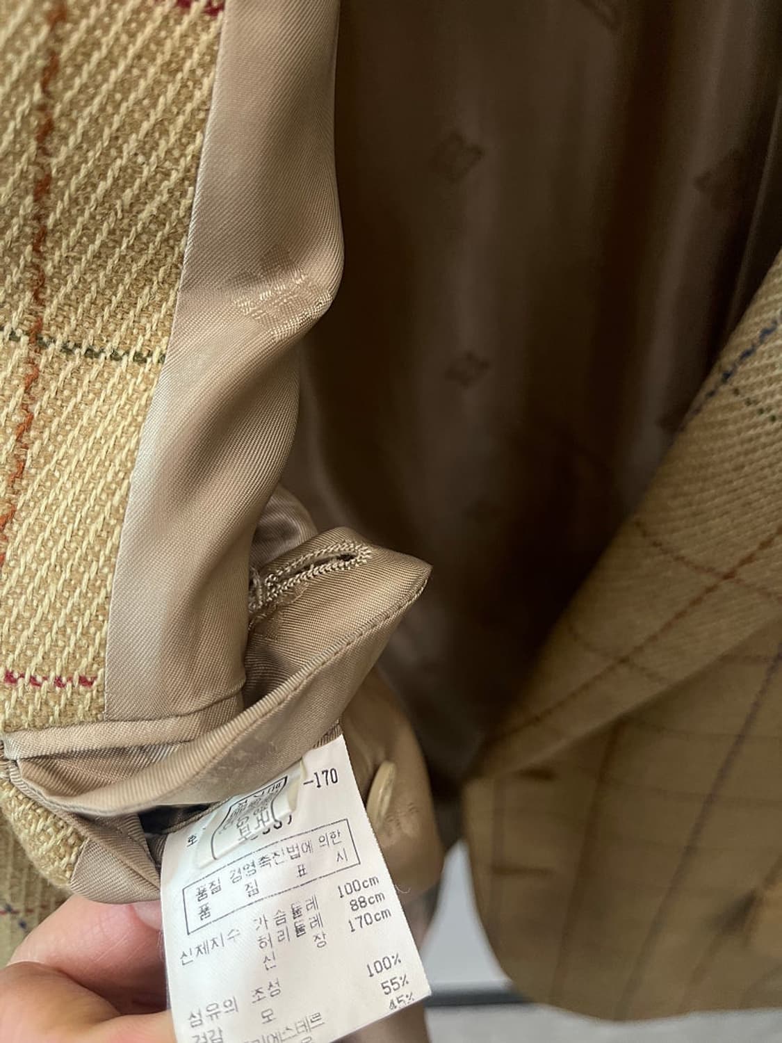 100-105) 닥스 클래식 금장 체크자켓  상품이미지9