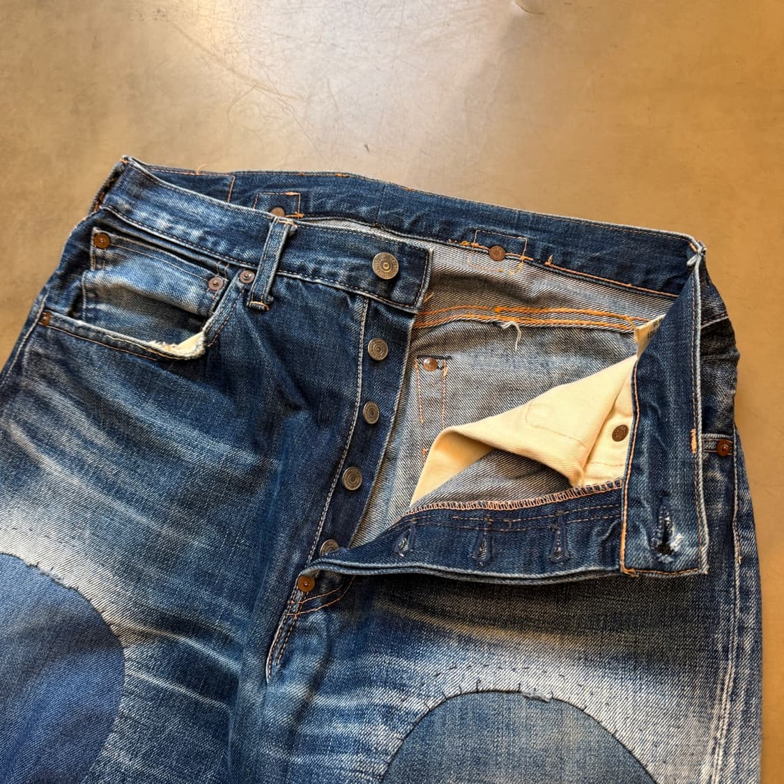 LVC 리바이스 501XX 신치백 셀비지 사시코 팬츠 30 31 32 상품이미지4