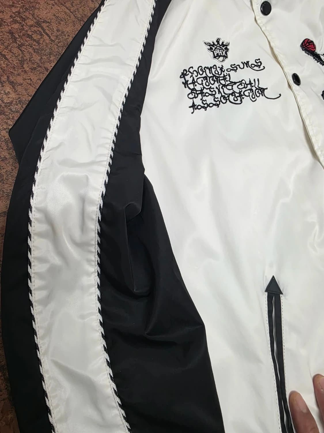 NBA 피닉스 선즈 고릴라 자수 바시티 자켓 스카잔 M 상품이미지6