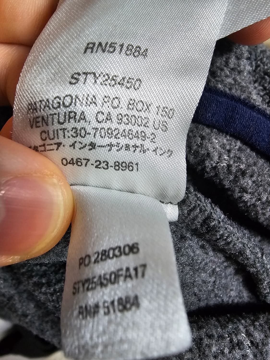 파타고니아 신칠라 M 니켈 그레이 네이비 상품이미지3