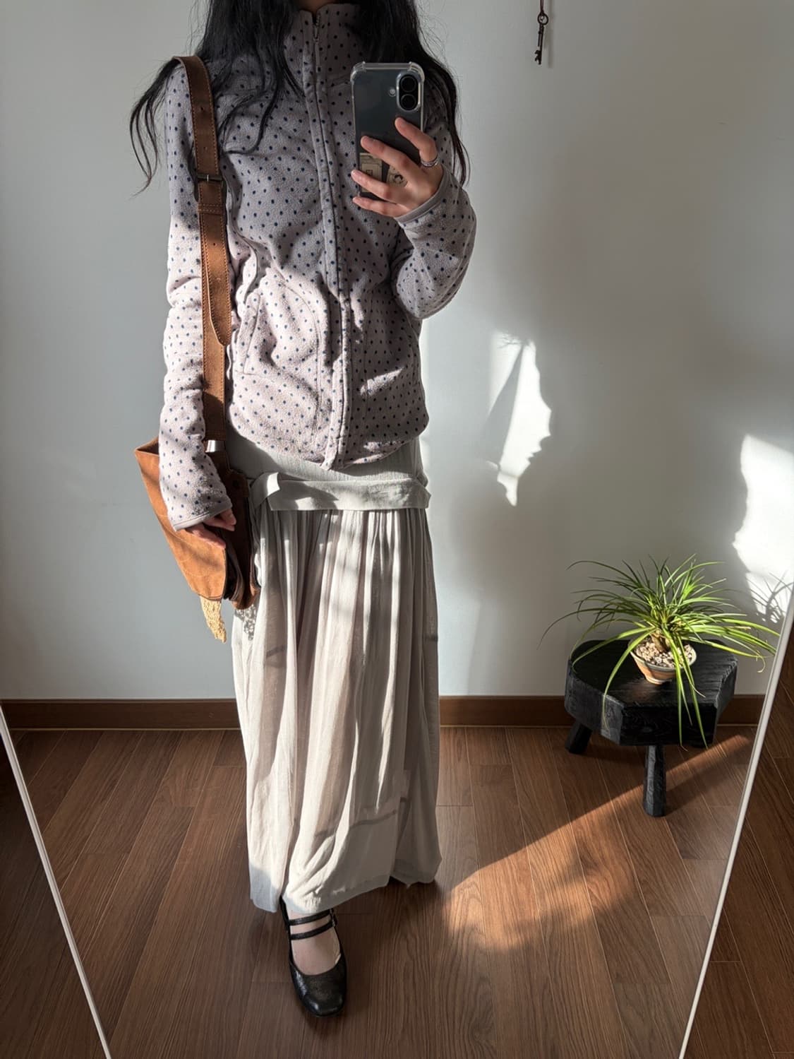 dot patterned zip-up 상품이미지5