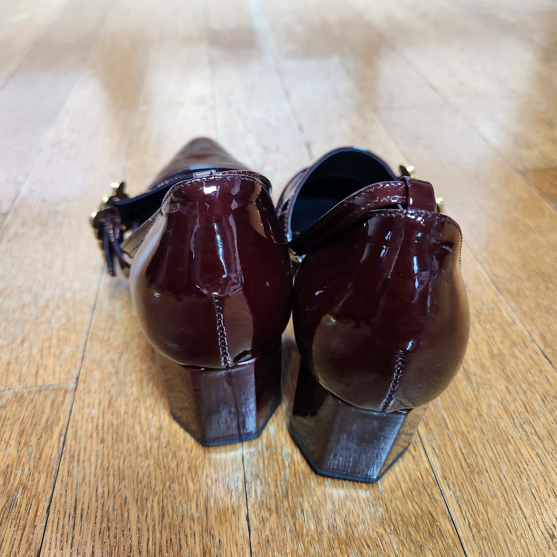 👠 SALONDEJU 버건디 유광 메리제인 힐 (약 240) 상품이미지4