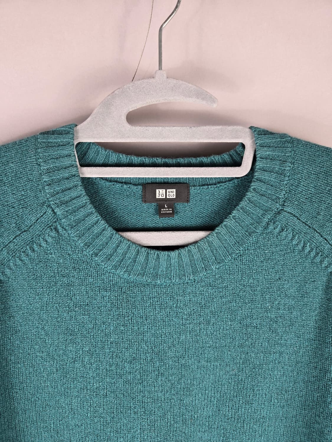 [무료배송]유니클로 L 남성 울100 모100 라운드넥 니트 스웨터 상품이미지2