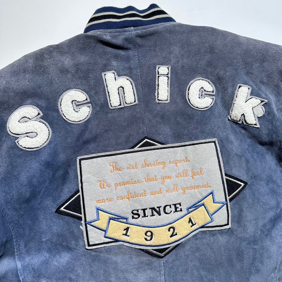 Schick 레더 배색 패치 바시티 스타디움 자켓 상품이미지4