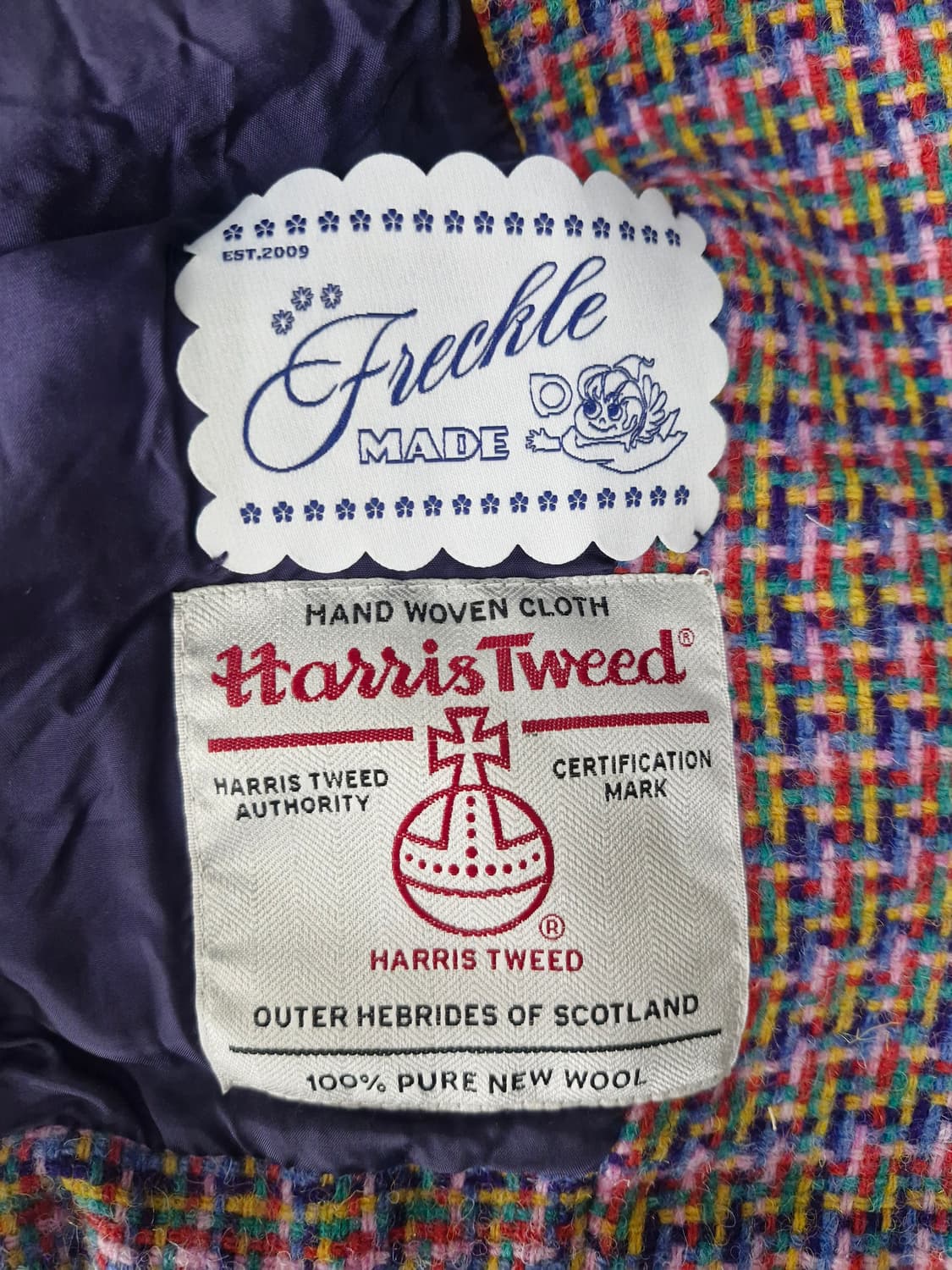 FRECKLE 프레클 메이드 헤리스 트위드 크롭 재킷 상품이미지7