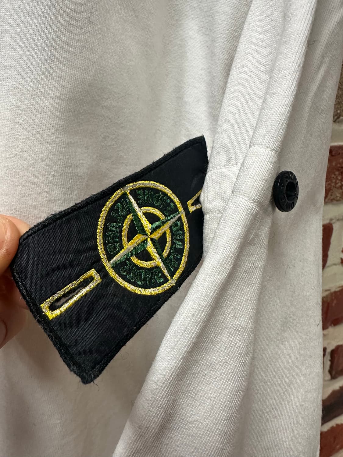 (2XL)스톤아일랜드 와펜 롱슬리브 화이트 상품이미지4