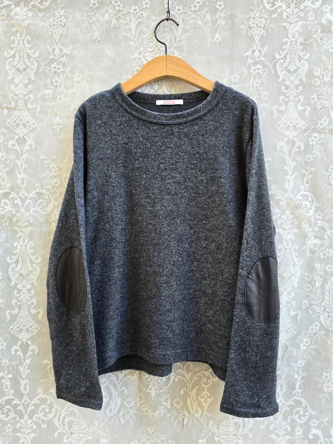 일본 네추럴 브랜드 엘보우 패치 울니트 상품이미지1