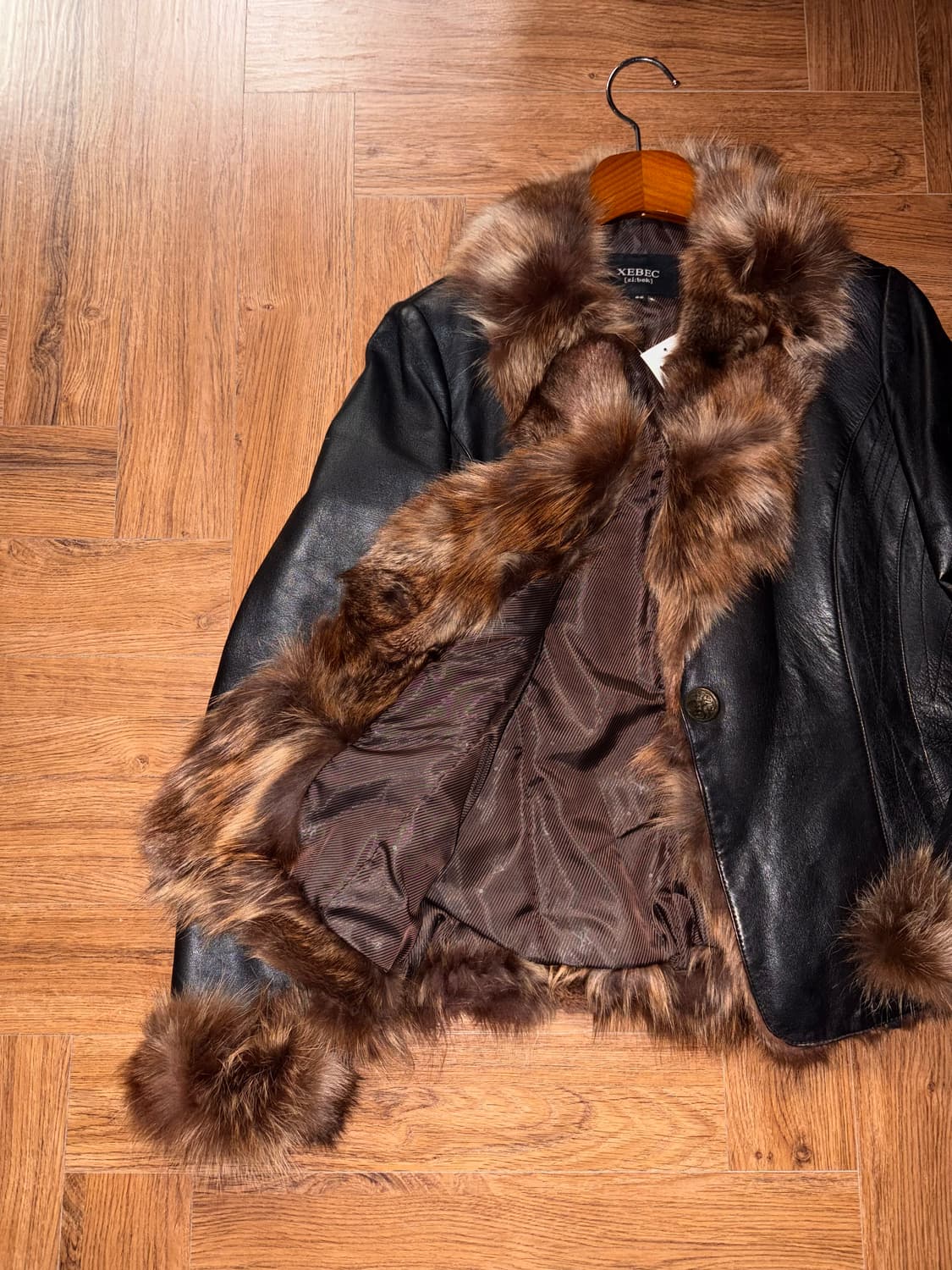 빈티지 퍼 트리밍 레더자켓 상품이미지7