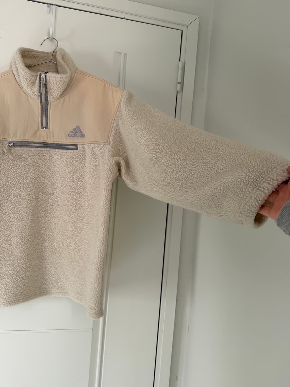 일본빈티지 아디다스 올드스쿨 후리스 반집업 상품이미지6