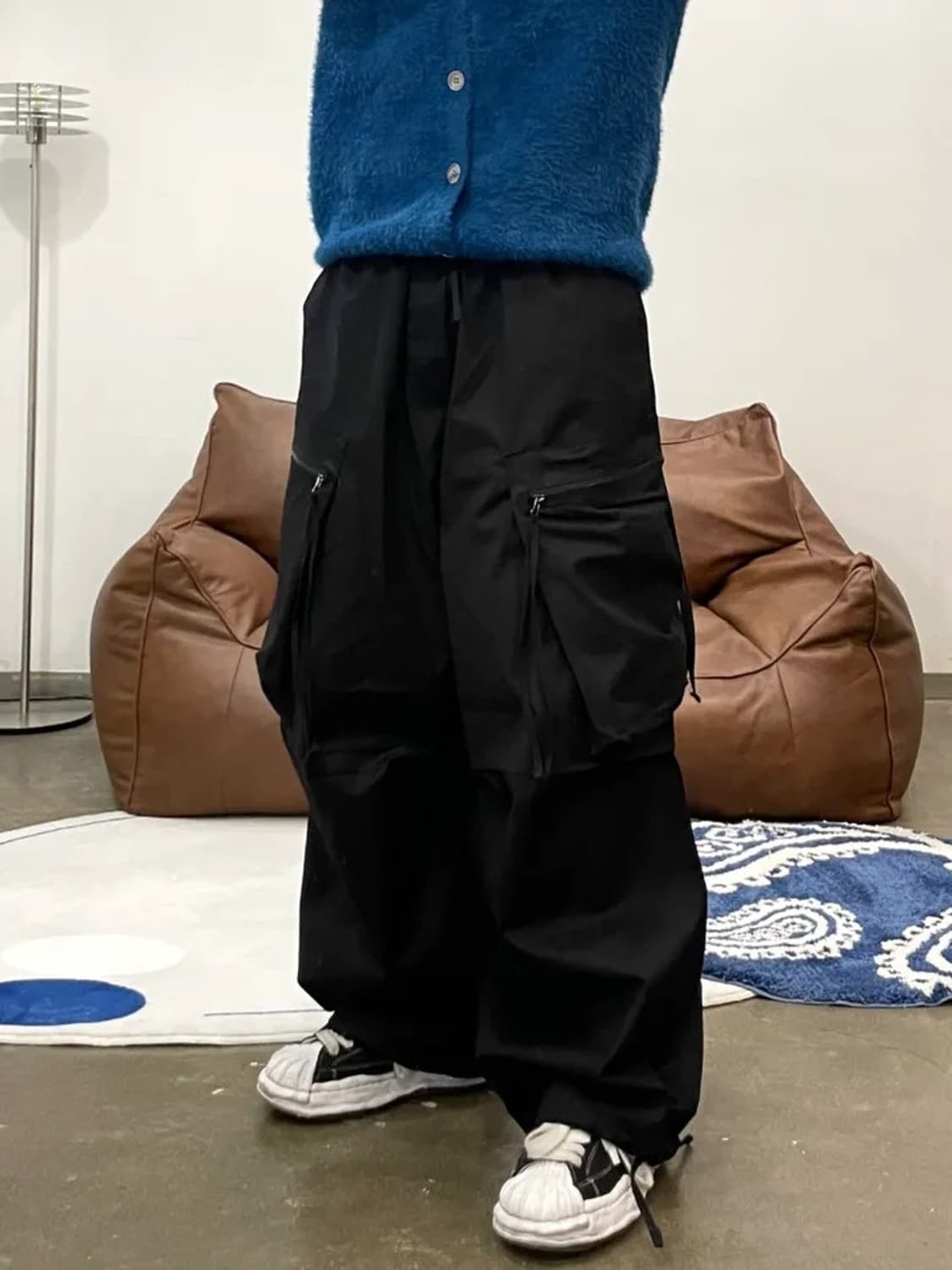 롱지퍼 벌룬 카고팬츠 상품이미지1