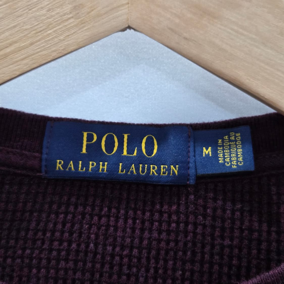 폴로랄프로렌 우먼 와플 롱슬리브 버건디 M  상품이미지3