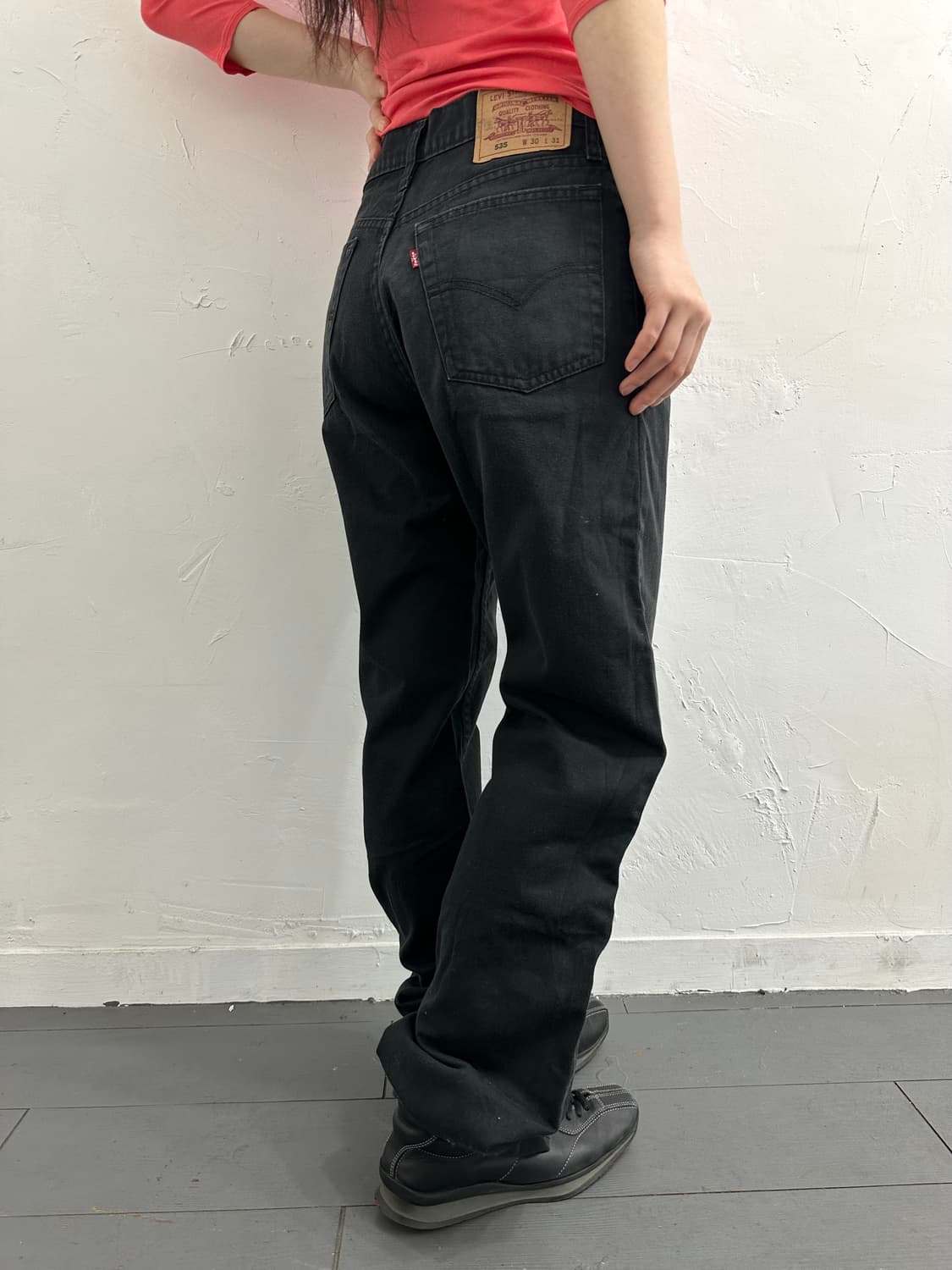 levis535 black cotton pants 상품이미지4