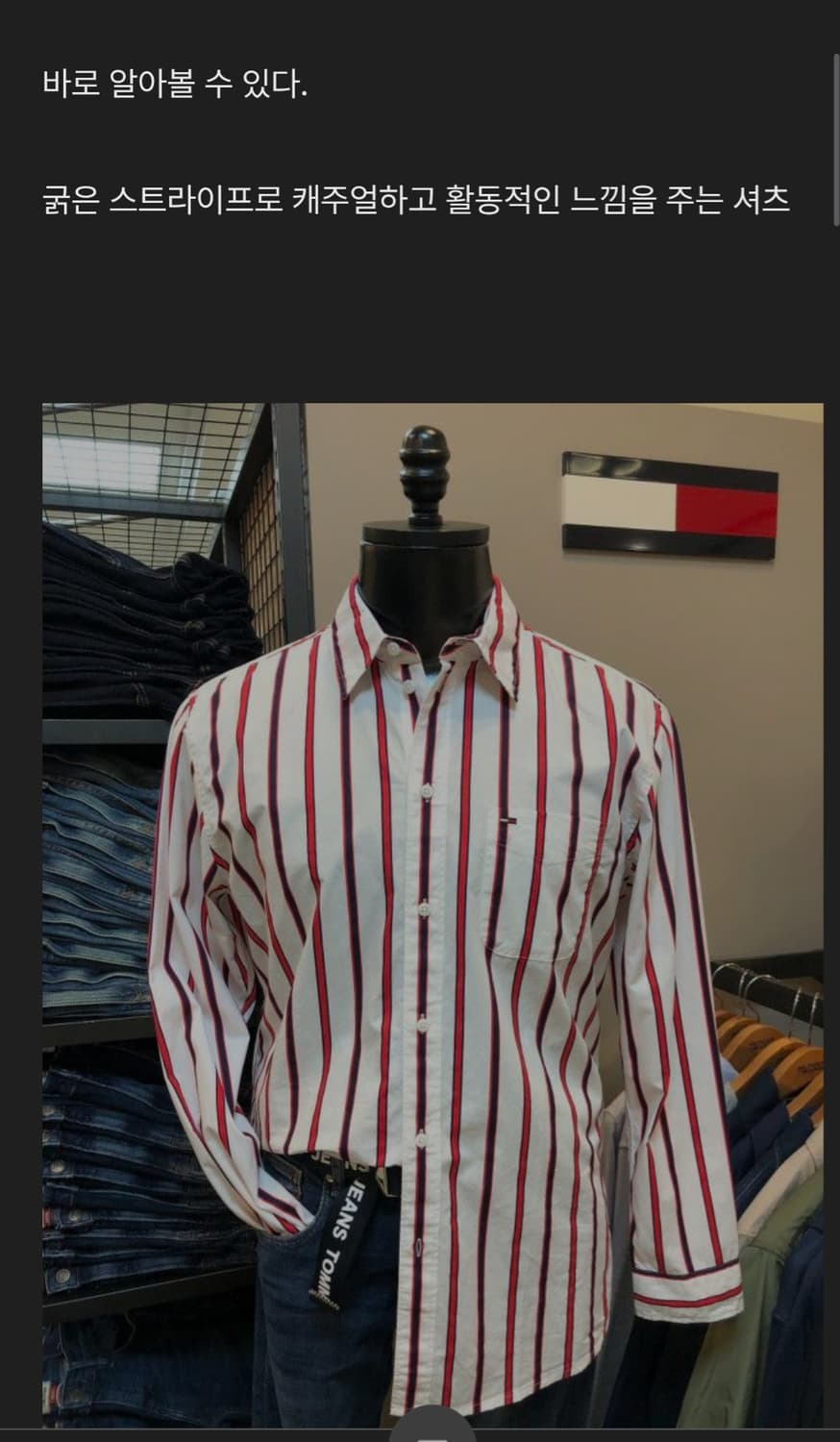 타미진스 릴렉스핏 볼드 스트라이프 셔츠 상품이미지8
