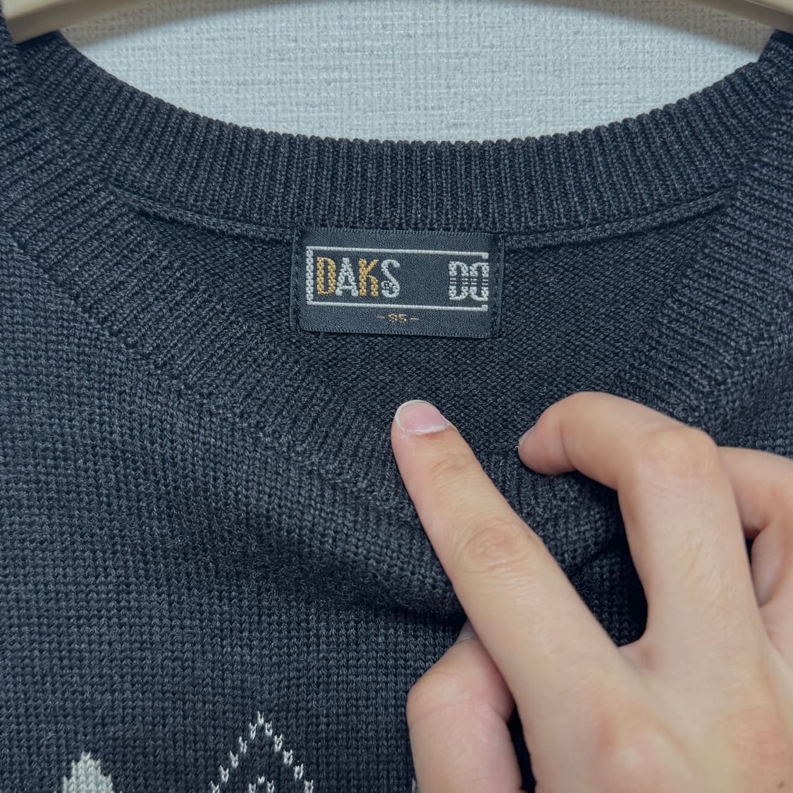 빈티지 닥스 아가일 니트베스트 상품이미지3