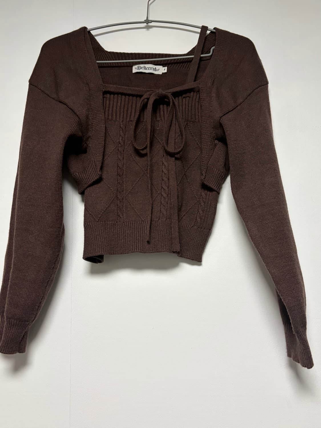 Deliccent 니트 볼레로+나시 상품이미지2