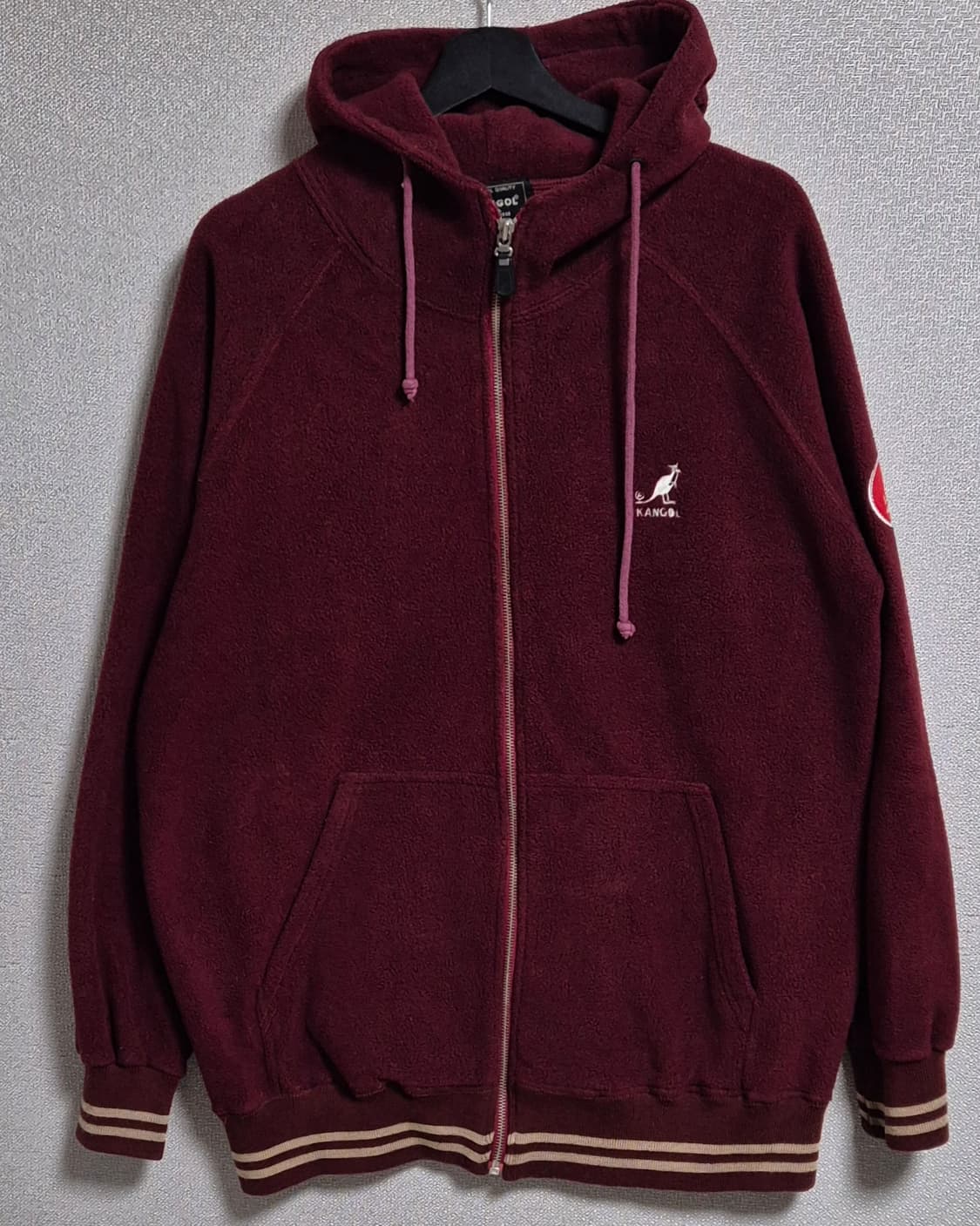 오버핏 M ) 캉골 올드스쿨 빈티지 플리스 후드집업  상품이미지1