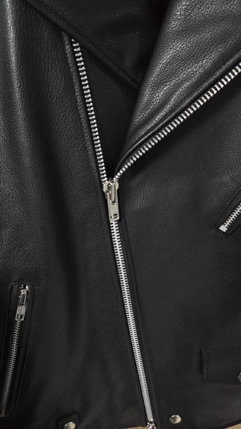 (착샷) 로파이 가죽자켓 바이커 소가죽 상품이미지5