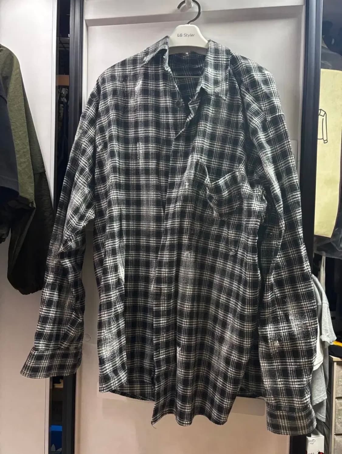 [M] 논플로어 페인터스 오버 셔츠 블랙 상품이미지4