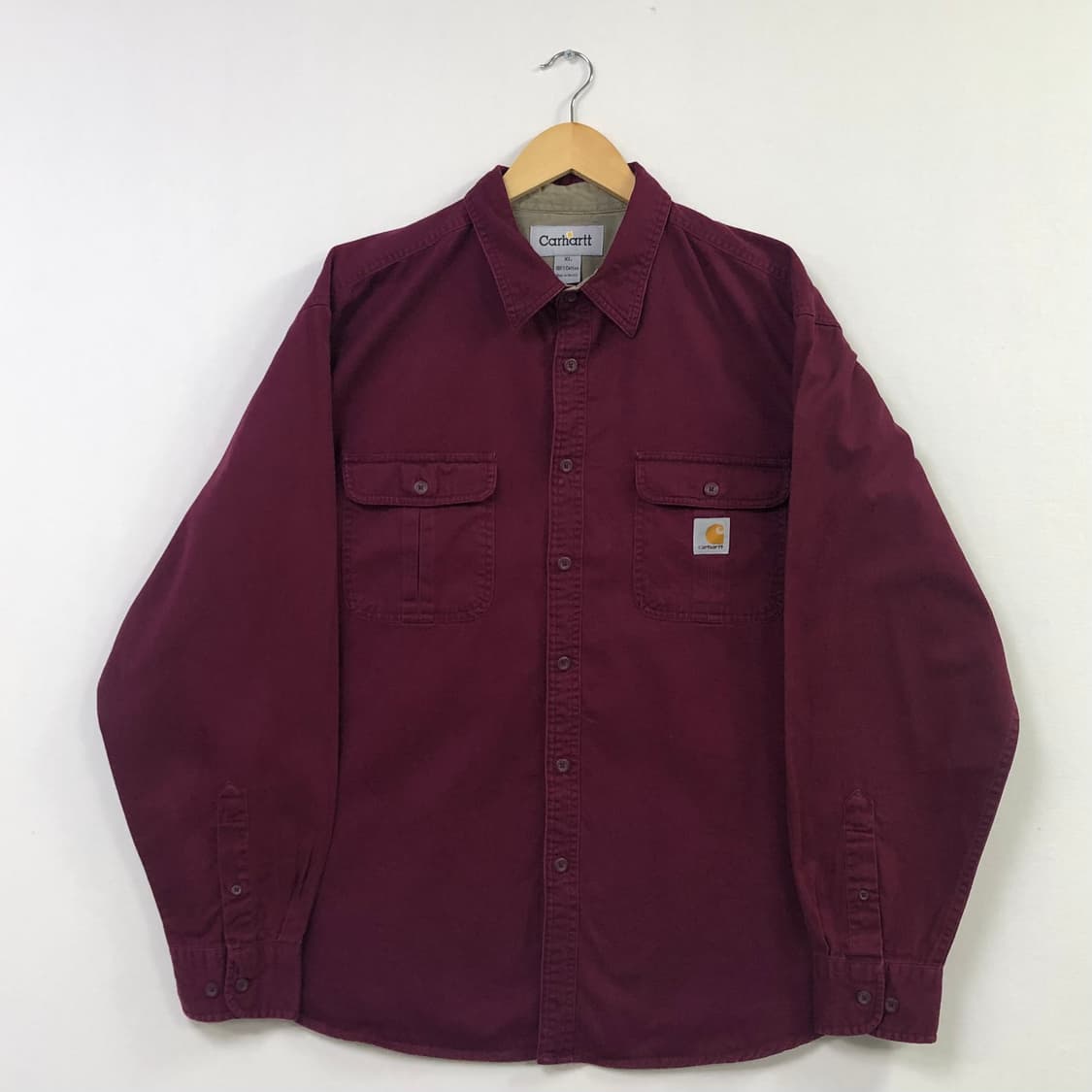 Xxl 칼하트 버건디 워크 셔츠 상품이미지2