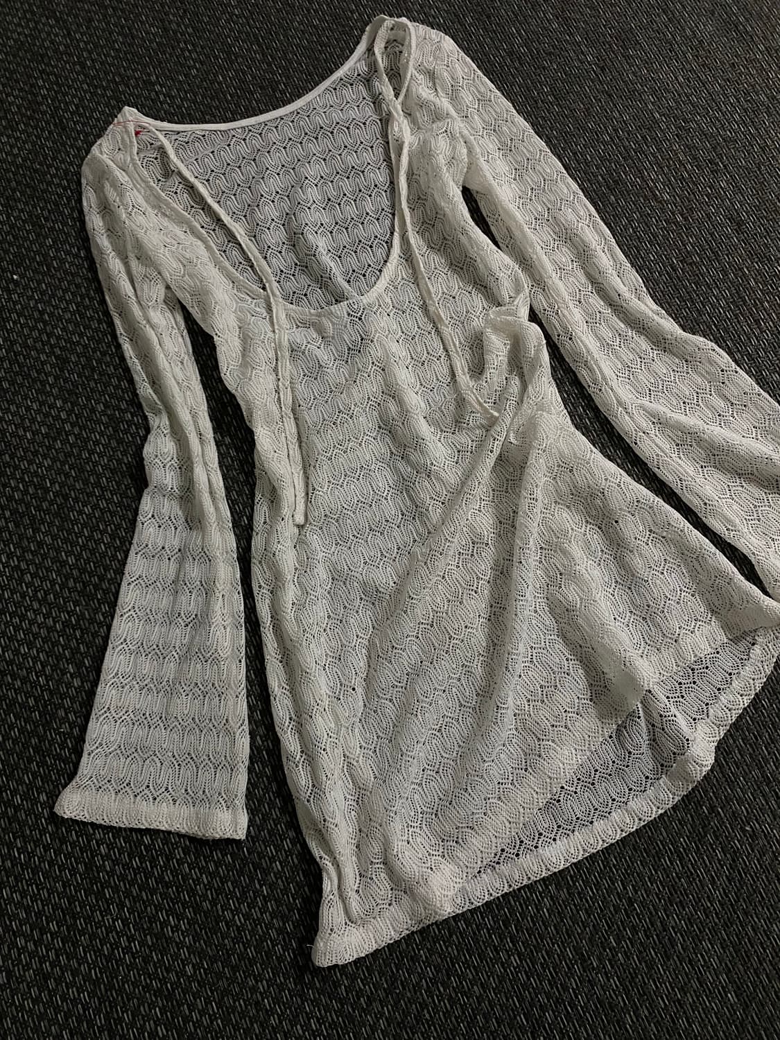 White off shoulder Loose-Fit Slee 상품이미지7