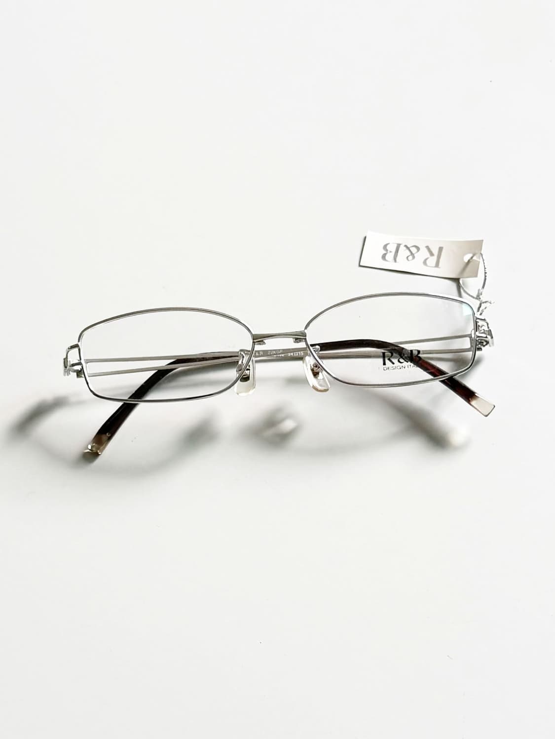 R&B EYEWEAR 실버 슬림 스퀘어 메탈 빈티지 안경 상품이미지2